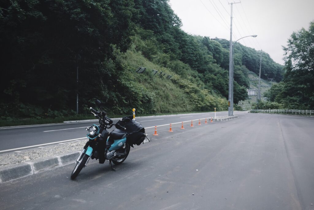 北海道ツーリング中の山道